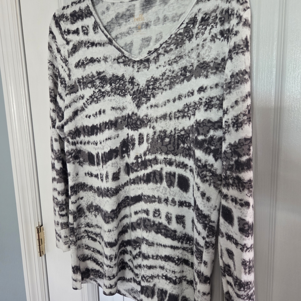 Carolina Belle Monochrome Abstract Tunic